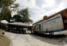 Carreta Vacina Amazonas alcança mais de 9,5 mil doses aplicadas na Praça Heliodoro Balbi