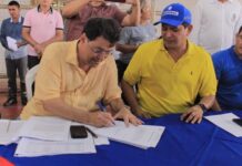 Com Braga, Bi Garcia dá ordem de serviço para o asfaltamento de quase 50 km na estrada de Vila Amazônia