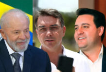 Lula lidera 1º turno e empata com Flávio Bolsonaro e Ratinho Jr no 2º