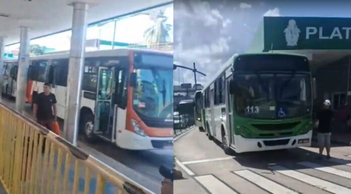Greve continua, mas 40% da frota de ônibus volta a circular em Manaus